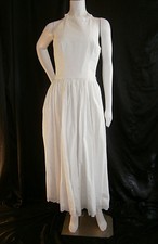 FANCY BRIDAL STORE NY WHITE TEA LENGTH 6 WEDDING GOWN DRESS EYELET LACE