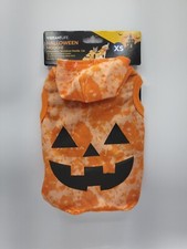 Halloween Pumpkin Pet Hoodie Size Xs