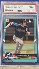 Greyson Jenista - 2018 Bowman Draft Paper Sky Blue  PSA 9   #9/499