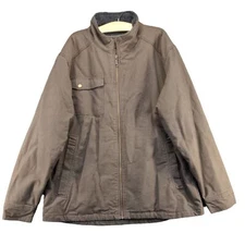 Dri-Duck Men's Field Jacket XL Long Sleeve Brown Sherpa Lined Full Zip Cotton