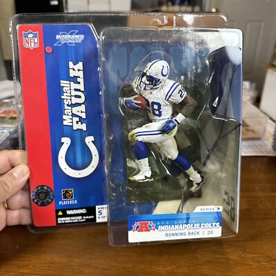 Vintage McFarlane NFL Series 7 COLT Marshall Faulk WHITE Variant Figure HTF NIP