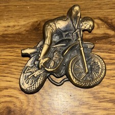 Motor Cycle Motor Bike Stunt Rider Vintage Belt Buckle Metal