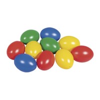 10 Plastik-Eier Ostereier 6 Cm ø Bunt Kunststoff Eier