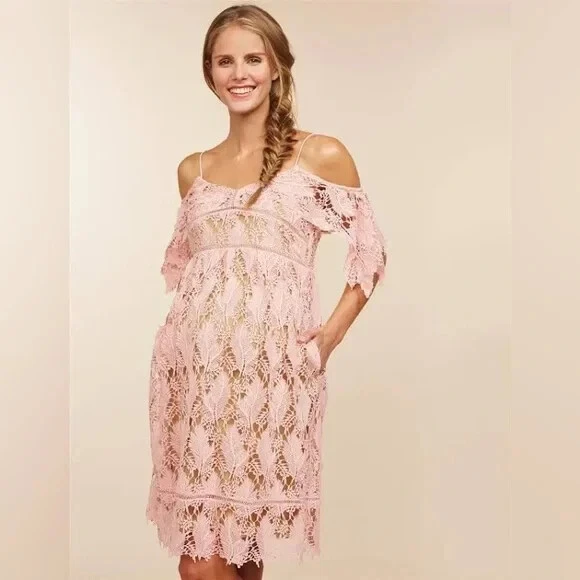 Lace Maternity Pink Off the Shoulder Dresses for Women for sale | eBay Lace Maternity Pink Off the Shoulder Dresses for Women for sale | eBay