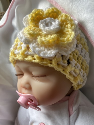 Crochet Newborn Baby Hat Beanie Prop 