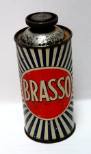 Brasso Metal Polish No 6 Vintage 6.5 Fl. Oz. Tin 50's Reckitt & Colman England