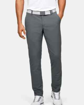 Herren Under Armour Golf Performance Slim Taper Hose, Grau, W38 L34, NEU