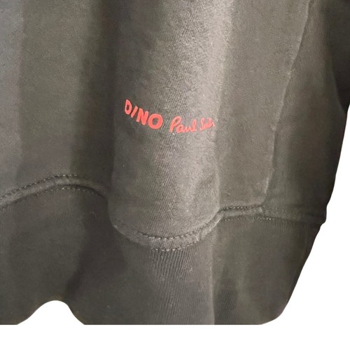 Paul Smith Dino Dinosaur Crewneck Sweatshirt Black Mens Size Large - Picture 5 of 5