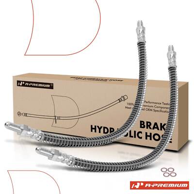2Pcs Brake Hydraulic Hose Front/Rear for Land Rover Range Rover 1987-1995 Jaguar