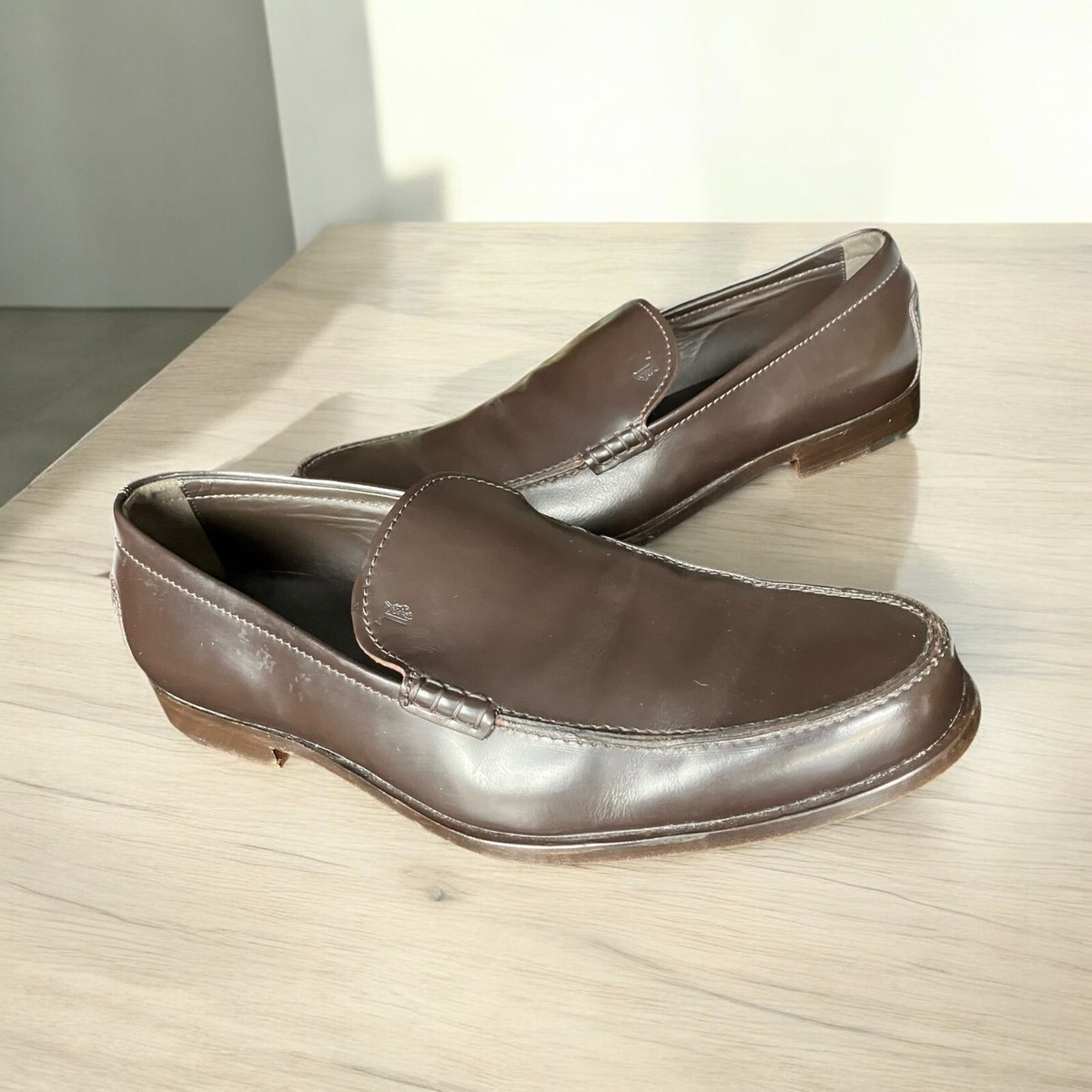 Tod\'s Loafers Brown Size 8.5 Mens Leather Dress Shoes Mens Tod main image 3