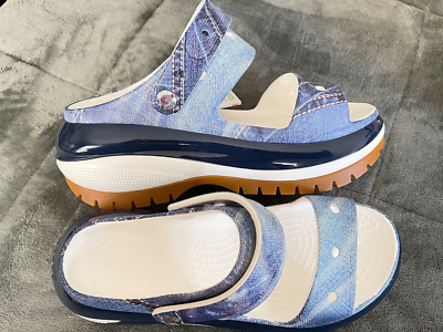 Crocs MEGA CRUSH Sandals Women 10 / Men 8 Denim | eBay