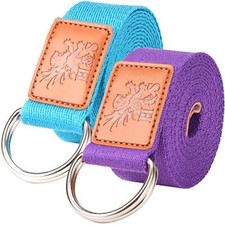 Yoga Straps Adjustable Yoga Stretching Exercise Belts for Pilates Gym Workouts