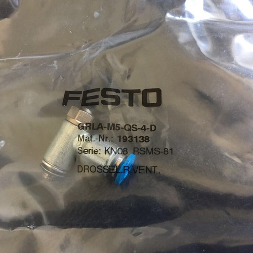 1 STCK. Neu Festo GRLA-M5-QS-4-D 193138 Drosselklappenventil Kostenloser Versand - Bild 3 von 4