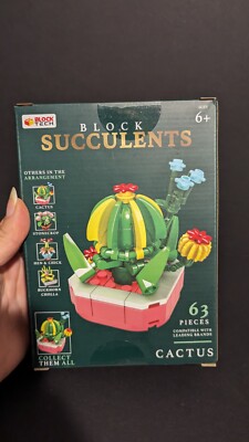 Block Tech Succulents--Cactus- 63 Pieces--Brand New