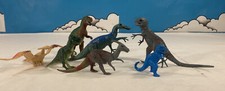 VINTAGE MIXED LOT OF TOY RUBBER AND PLASTIC DINOSAURS.             