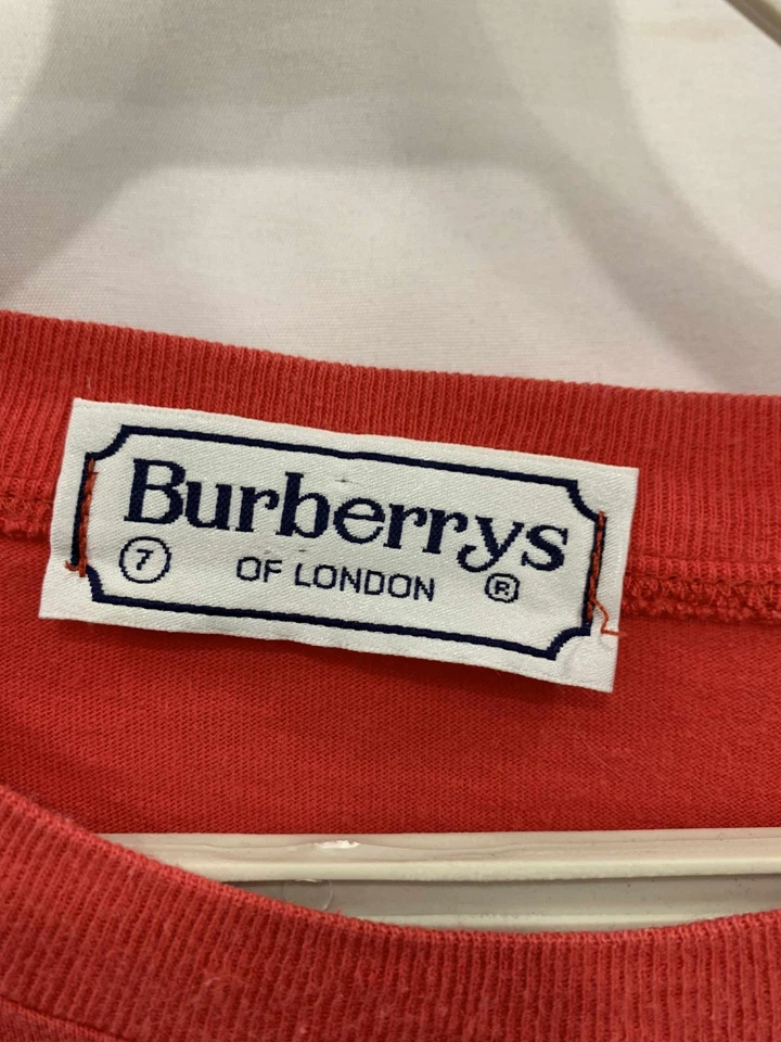 Camiseta De Colección Burberrys of London Sailing Crew Gráfica Roja 1856 Logo Talla XL #4 Foto 3 de 4