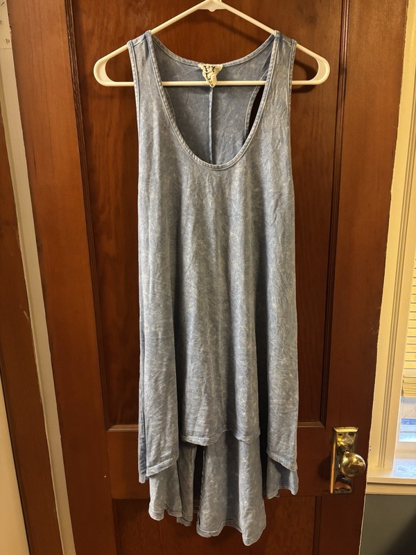 PPLA Clothing Light blue Denim Sleeveless Tank Top Medium 