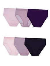 Women's Seamless Panties 6 Hi Cut - 6 Pack - Assorted Colors