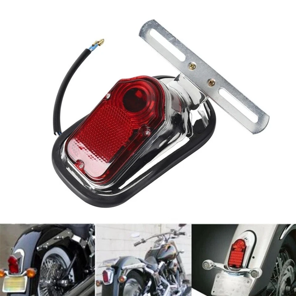 Chrome Tombstone Tail Light Turn Signal For Harley Softail Springer Custom Foto 4 de 4