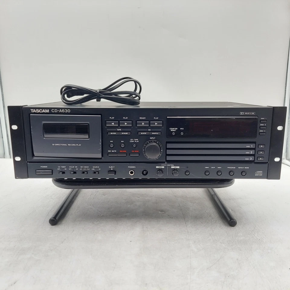 Tascam CD-A630 Cassette Tape Player & 3 CD Changer - READ DESC- - Image 2 of 4