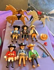 Playmobil Vintage Cowboys / Bandits /Sheriffs with horses - LOT-Super Rare-Mint!
