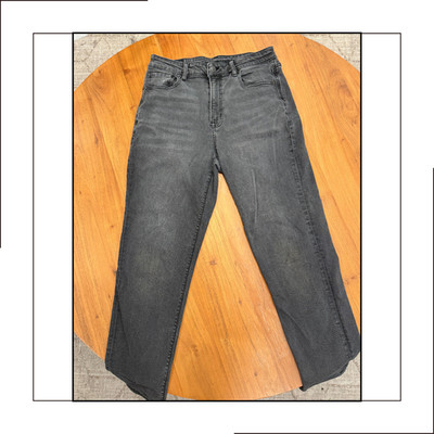 American Eagle Black Mom Jeans No Rips Size 8 Regular