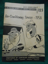 1958 Chrysler Corporation Service Reference Book Air-conditioning Service
