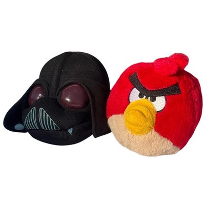 Angry Birds Star Wars Darth Vader & Red Bird Plush Set 5'' Gaming Toys Red Black