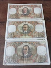 LOT OF 3 ANTIQUE BANKNOTES FRANCE CORNEILLE 100F 3 different years