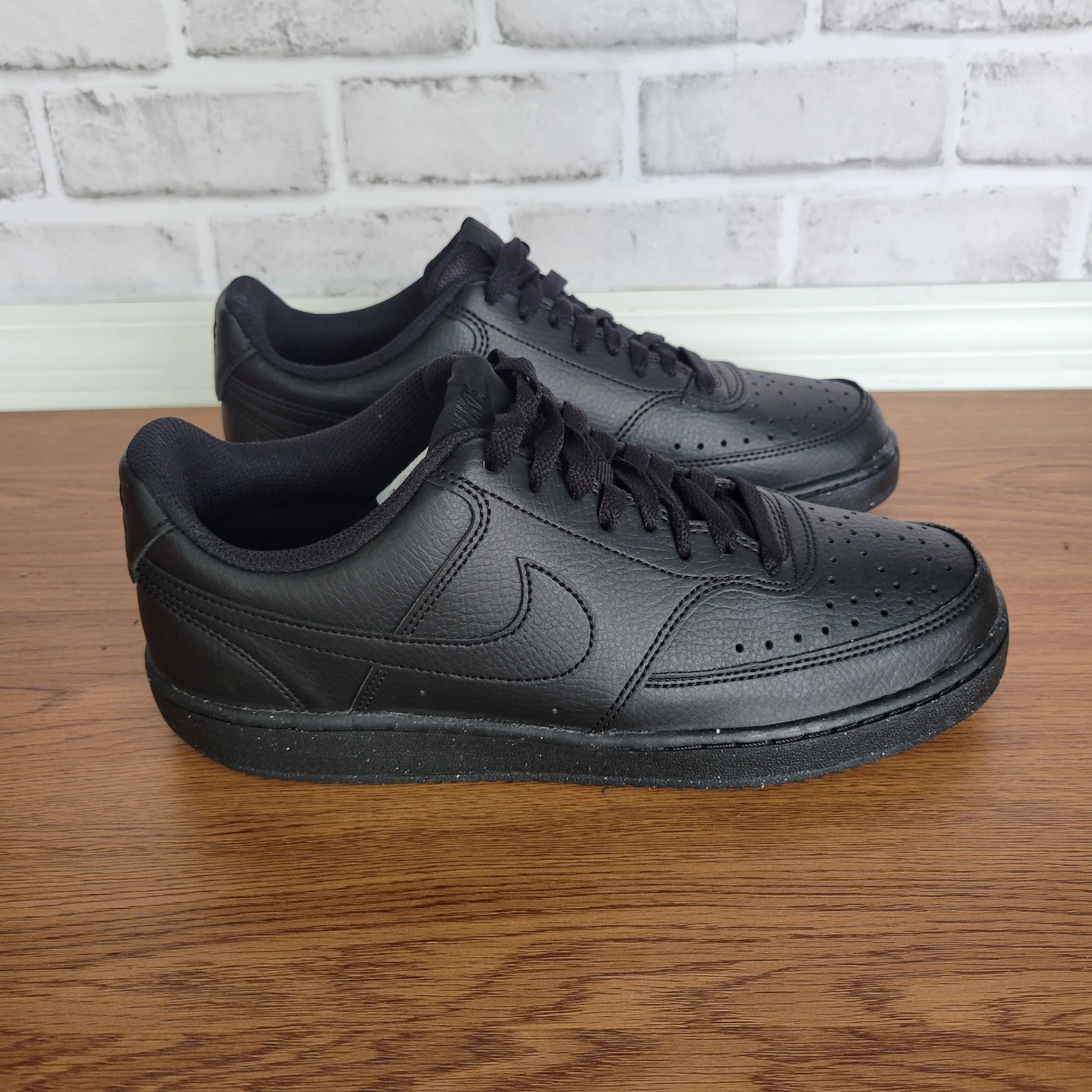⭐Nike Court Vision Lo Next Nature Sz 10.5 Women's Shoes Sneaker Black DH2987-002 thumbnail 9