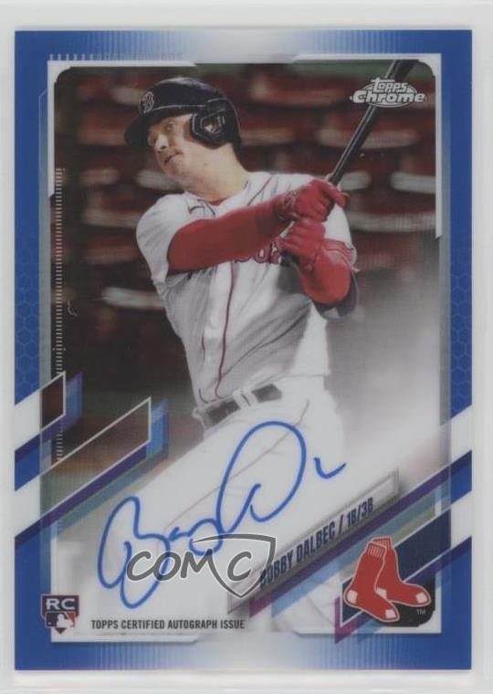 2021 Topps Chrome Rookie Blue Refractor 116/150 Bobby Dalbec #RA-BD Auto 0c6