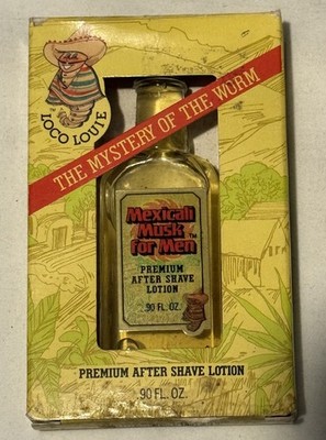 Vintage 1988 Mexican Musk For Men After Shave 0.90 oz Loco Louie Box Full Rare