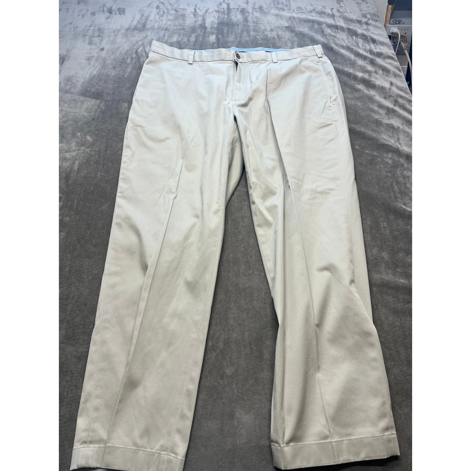 Brooks Brothers Advantage Chino Hudson Mens Pants 40x 30 Khaki Flat Front
