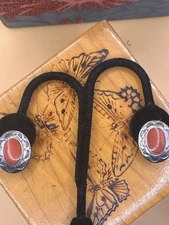 Boma Brand Sterling Southwestern Style Post Earrings With Spiney Oyster