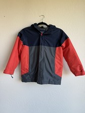 Childrens PLACE Boys Sz 7/8 3-in-1 Waterproof Jacket Blue Hood Winter