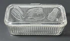 Vtg 1950s Federal Glass Ribbed Rectangle Refrigerator Dish Veggie Lid 8.5x4 MCM