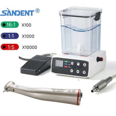 Dental Brushless LED Electric Motor with Water Tank Practice/ 1:5 LED Handpiece