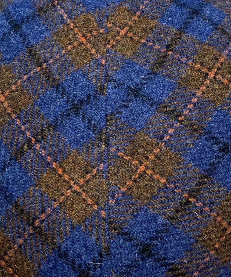 Borsalino coppola in lana, check blu BC1002HB011.904A - Immagine 3 di 3