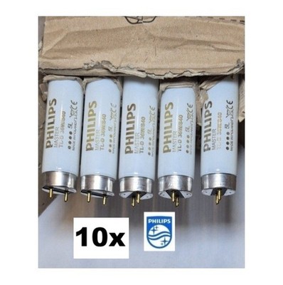 10x Philips TL-D 36W 840  Leuchtstofflampe Leuchtstoffröhre kaltweiß cool 120cm