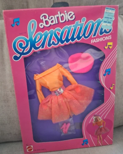 Vintage 1987 BARBIE AND THE SENSATIONS DOLL FASHION  #5971 Hat Shoes Dress