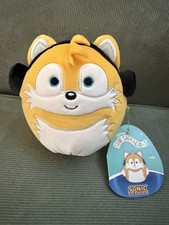 NEW Squishmallows 5 Inch TAILS with Gamer Headphones Sonic The Hedgehog