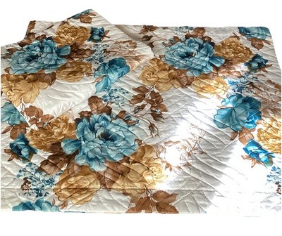 Set 2 EHX Estex Home Fashions Megan White With Blue & Brown Roses Pillow Shams