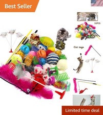 Cat Toys Kitten Toys Assortments 32 Packs Cat Toys Variety Pack for Kitty Cat
