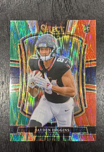 2025 Panini Select Premier Level Jayden Higgins Green & Red Shock Prizm RC