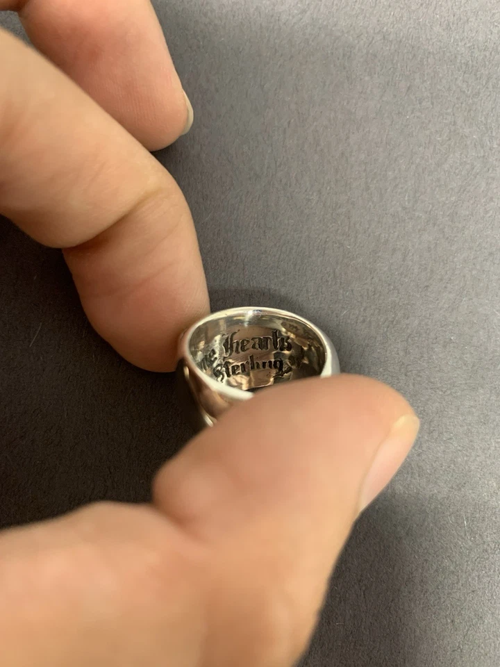 Authentic Chrome Hearts Small Heart Ring Sterling Silver - Image 3 of 4