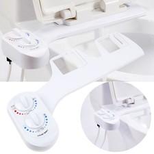Non-Electric Bidet Fresh Water Spray Kit Toilet Seat Attachment Hot Cold Nozzle.