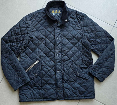 BARBOUR Liddesdale Quilted Black Nylon Men Jacket Coat Size L (Chest-46'')