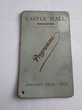 Victorian Dance Card - Castle Hall Rochester Kent - January 1900 Ballroom