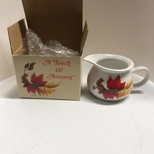 Vintage RUSS BERRIE & CO "A Touch of Autumn" Ceramic Creamer NIB