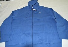 Lacoste Sport Full Zip Drawstring Hoodie Sweater Jacket Blue Men's Size 3XL NWT 